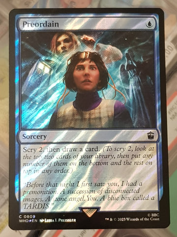 Magic the Gathering Universes Beyond Doctor Who Preordain #809 Surge Foil Trading Card