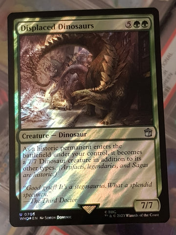 Magic the Gathering Universes Beyond Doctor Who Displaced Dinosaurs #705 Surge Foil Trading Card