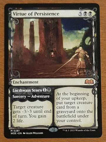 Magic the Gathering Wilds of Eldraine Virtue of Persistence #281 Showcase Trading Card