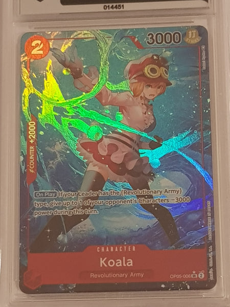 One Piece Card Game OP-05 Awakening of the New Era Koala #OP05-006 SR Alt Art Foil CGS 9.5 Trading Card