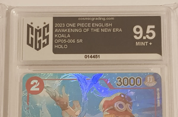 One Piece Card Game OP-05 Awakening of the New Era Koala #OP05-006 SR Alt Art Foil CGS 9.5 Trading Card