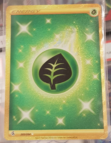 Pokemon Sword and Shield Fusion Strike Grass Energy #283/264 Secret Rare Holo Trading Card