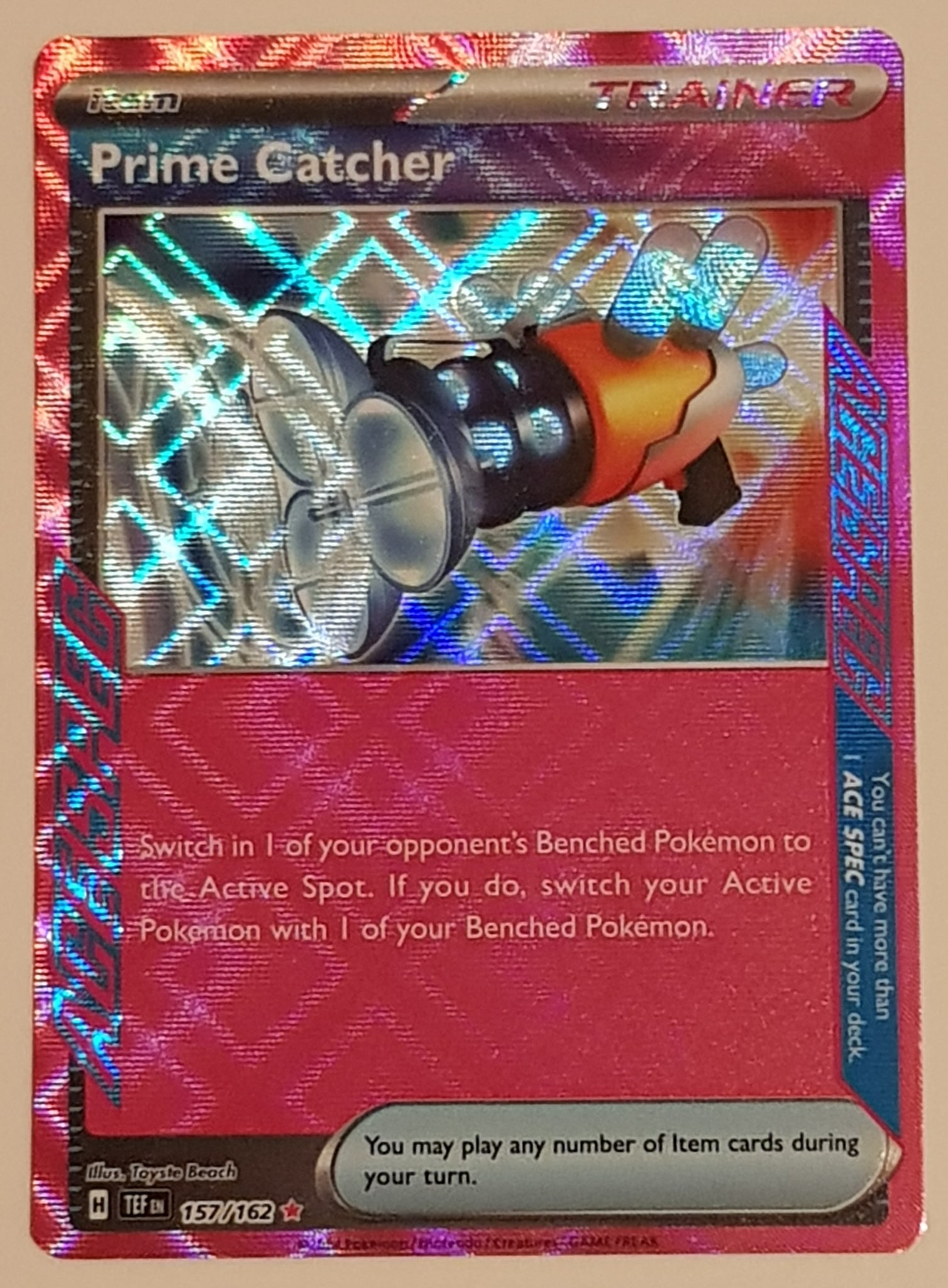 Pokemon Scarlet and Violet Temporal Forces Prime Catcher #157/162 Ace Rotterdam Comics Pokemon Scarlet and Violet Temporal Forces Prime Catcher #157/162 Ace Rotterdam Comics