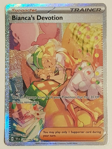 Pokemon Scarlet and Violet Temporal Forces Bianca's Devotion #209/162 Special Illustration Rare Holo Trading Card