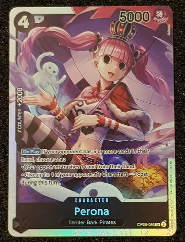 One Piece Card Game OP-06 Wings of the Captain Perona #OP06-093 SR Foil Trading Card
