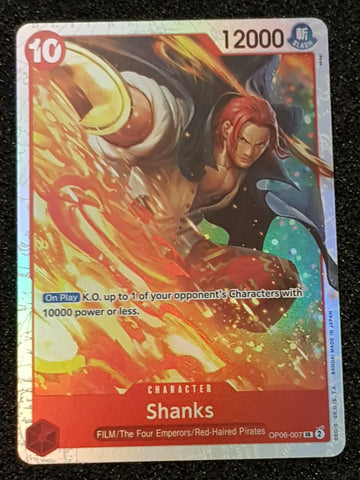 One Piece Card Game OP-06 Wings of the Captain Shanks #OP06-007 SR Foil Trading Card