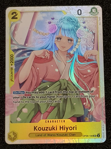 One Piece Card Game OP-06 Wings of the Captain Kouzuki Hiyori #OP06-106 SR Foil Trading Card