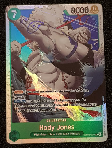 One Piece Card Game OP-06 Wings of the Captain Hody Jones #OP06-035 SR Foil Trading Card