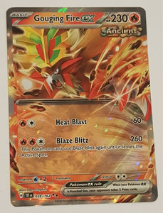 Pokemon Scarlet and Violet Temporal Forces Gouging Fire Ex #038/162 Rare Holo Trading Card