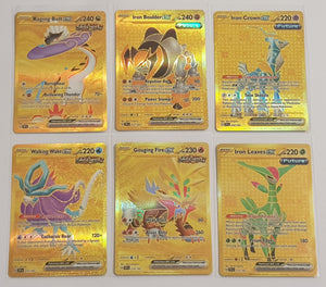 rare cards in temporal forces Pokemon Scarlet and Violet Temporal Forces Ex Gold Hyper Rare #213-218 – Rotterdam Comics
