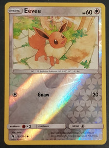 Pokemon Sun and Moon Lost Thunder Eevee #155/214 Reverse Holo Trading Card