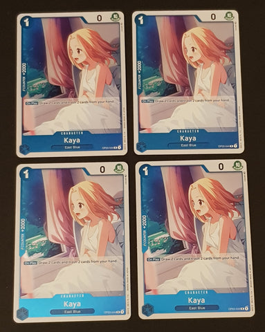 One Piece Card Game OP-03 Pillars of Strength Kaya #OP03-044 R Foil Trading Card Playset (4x)