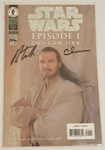 Star Wars Episode I Qui-Gon Jinn #1 NM- Dynamic Forces Exclusive Holofoil Editon Signed Variant