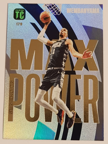 2023-24 Panini NBA Top Class Autographs Victor Wembanyama Max Power #179 Rookie Card