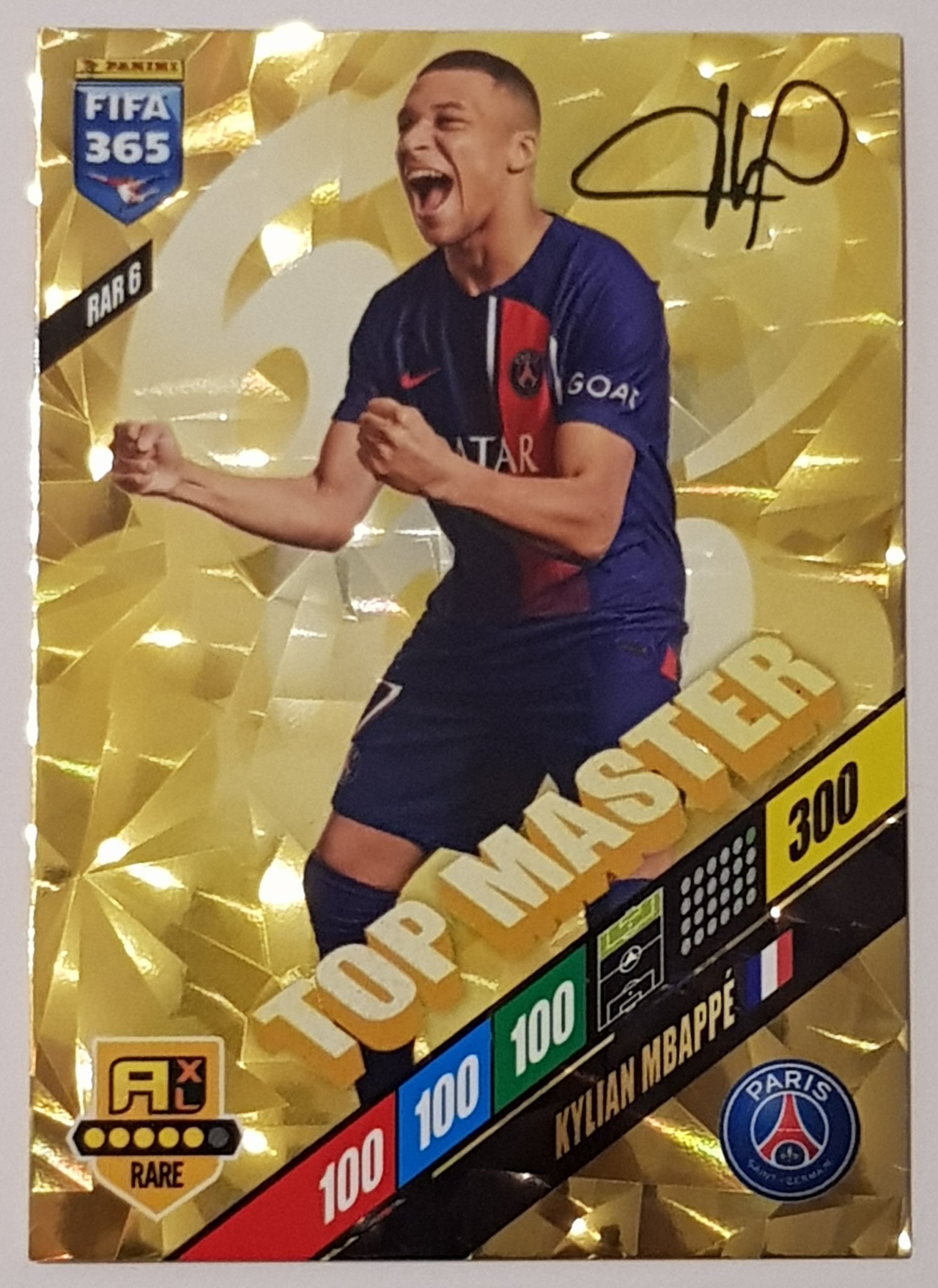 2024 Panini Adrenalyn FIFA 365 Top Master Kylian Mbappe #RAR6 Trading Card