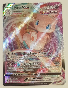 Pokemon Sword and Shield Fusion Strike Mew Vmax #114/264 Holo Trading Card