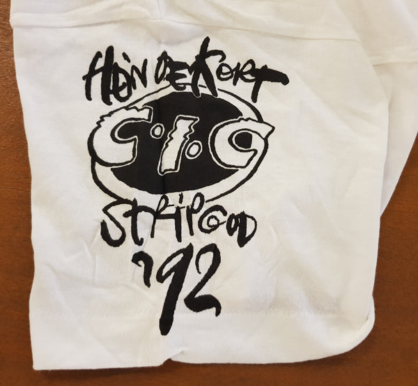 1992 Hein de Kort Strip God '92 T-shirt XL White (Vtg)