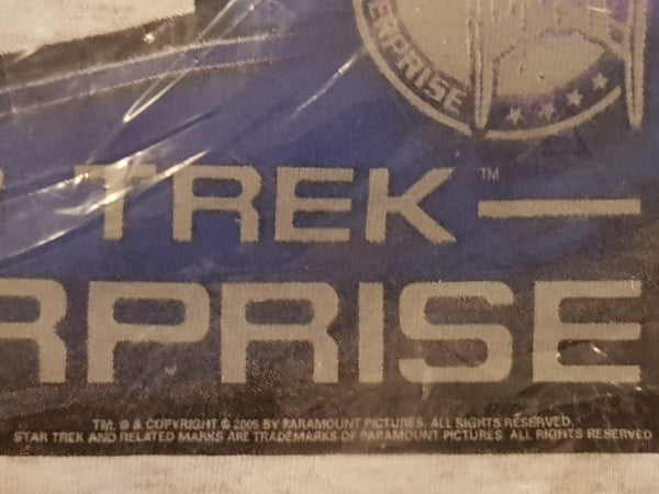 2005 Star Trek Enterprise T-shirt XL Light Grey (Vtg)