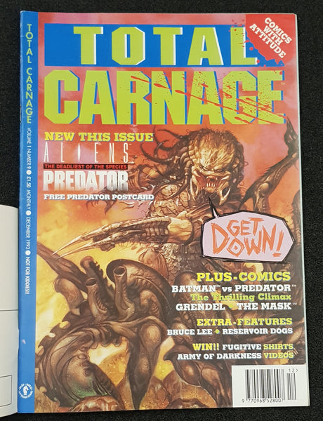 Total Carnage Magazine Vol.1 #9 FN/VF (w/ Predator postcard)