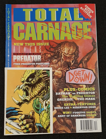 Total Carnage Magazine Vol.1 #9 FN/VF (w/ Predator postcard)