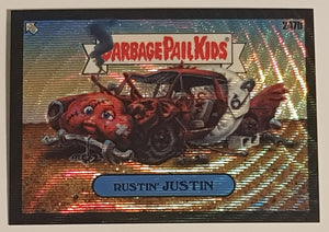 Garbage Pail Kids Chrome Series 6 Rustin' Justin #247b Black Wave Parallel /99 Trading Card