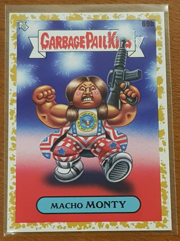 Garbage Pail Kids Intergoolactic Mayhem Macho Monty #69b Fool's Gold Parallel /50 Trading Card