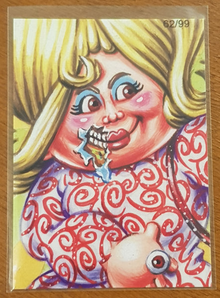 Garbage Pail Kids Intergoolactic Mayhem Shunned Sean #55b Galaxy Blue Parallel /99 Trading Card