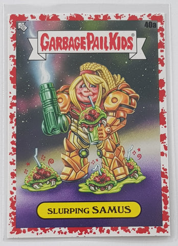 Garbage Pail Kids Intergoolactic Mayhem Slurping Samus #40a Super Nova Red Parallel /75 Trading Card