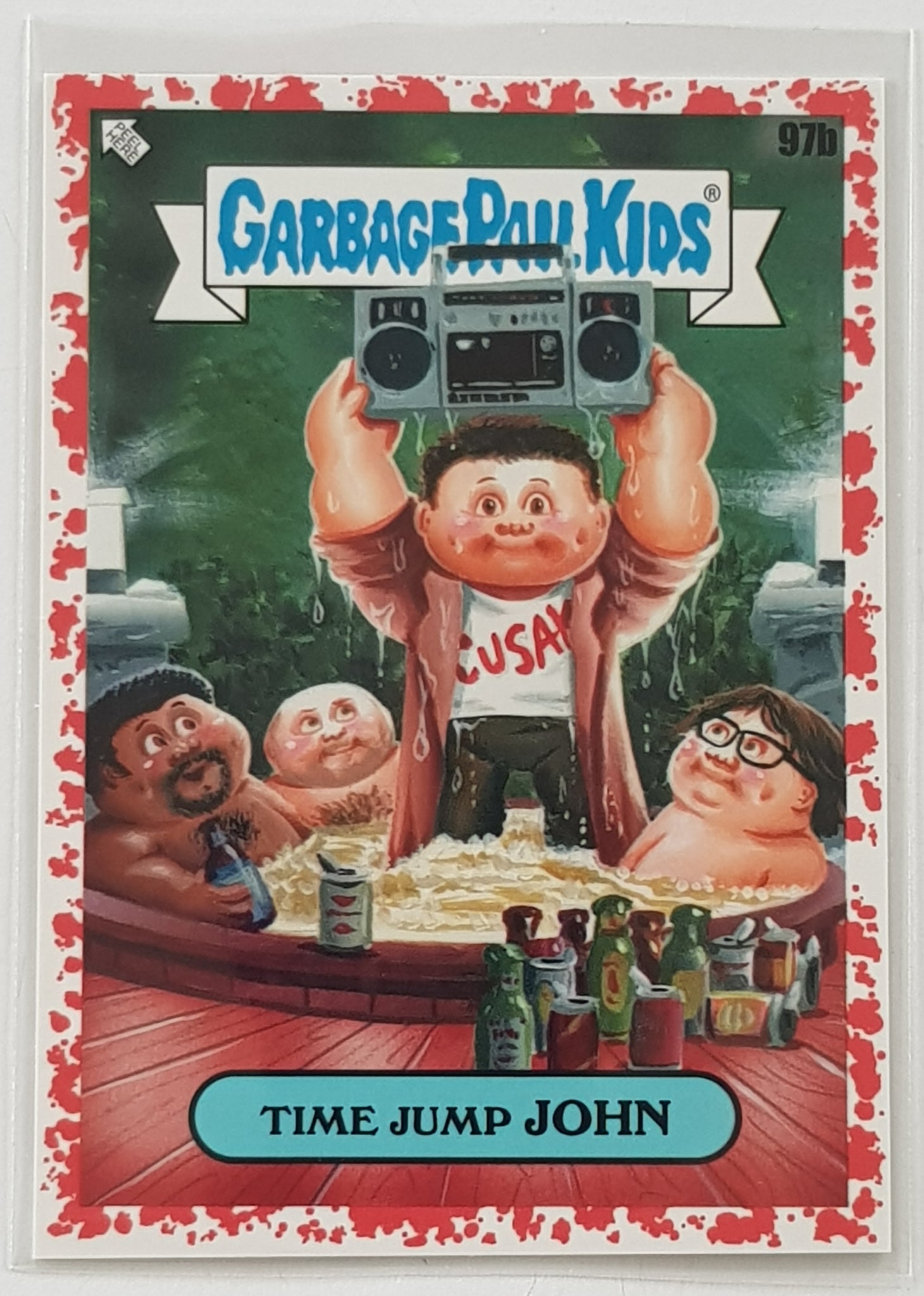 Garbage Pail Kids Intergoolactic Mayhem Time Jump John #97b Super Nova Red Parallel /75 Trading Card