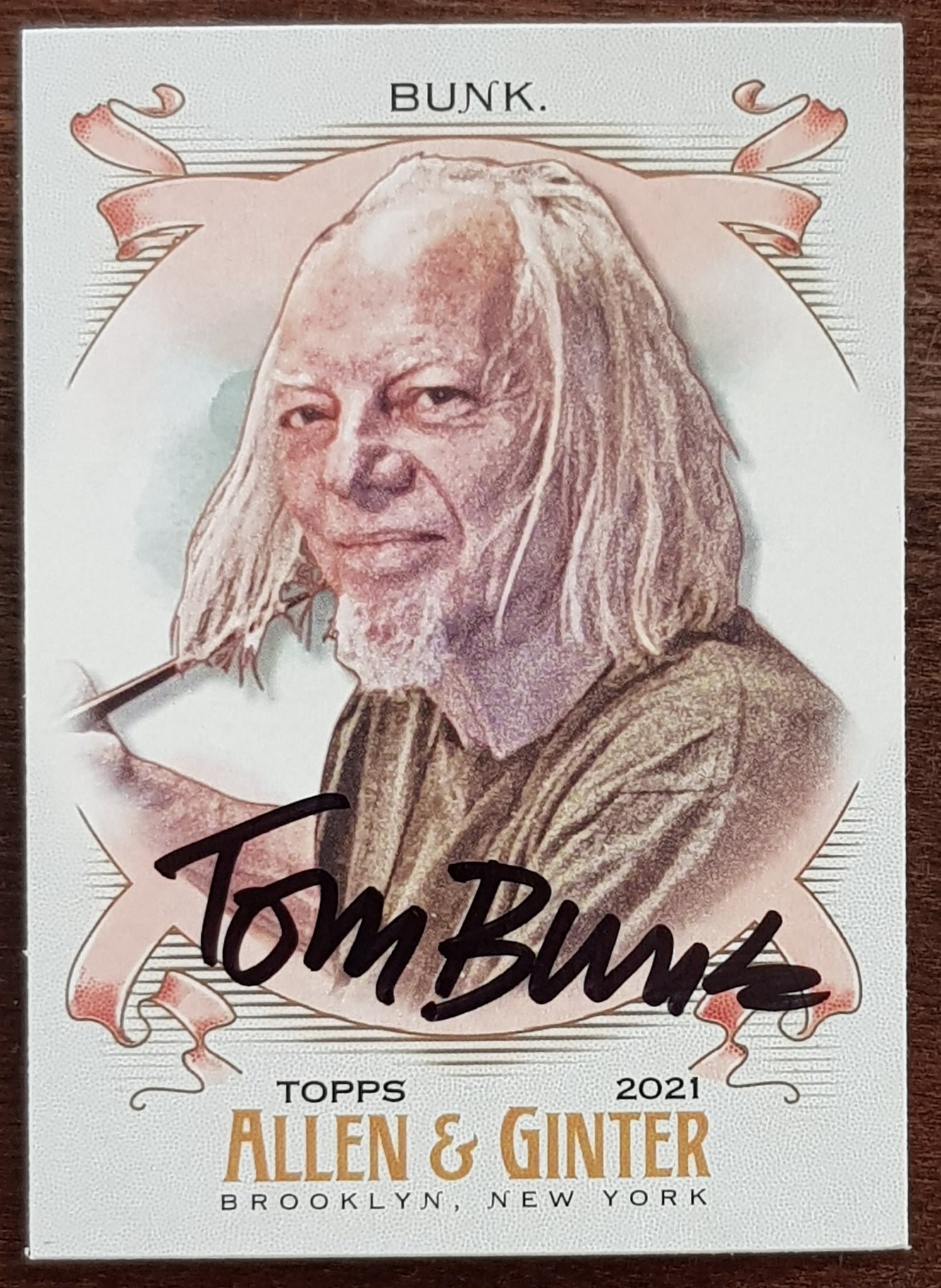 2020 Topps Allen & Ginter The World's Champions Tom Bunk #250 Trading Card (Signed)