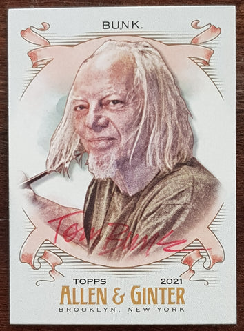 2020 Topps Allen & Ginter Tom Bunk #250 Trading Card (Signed)