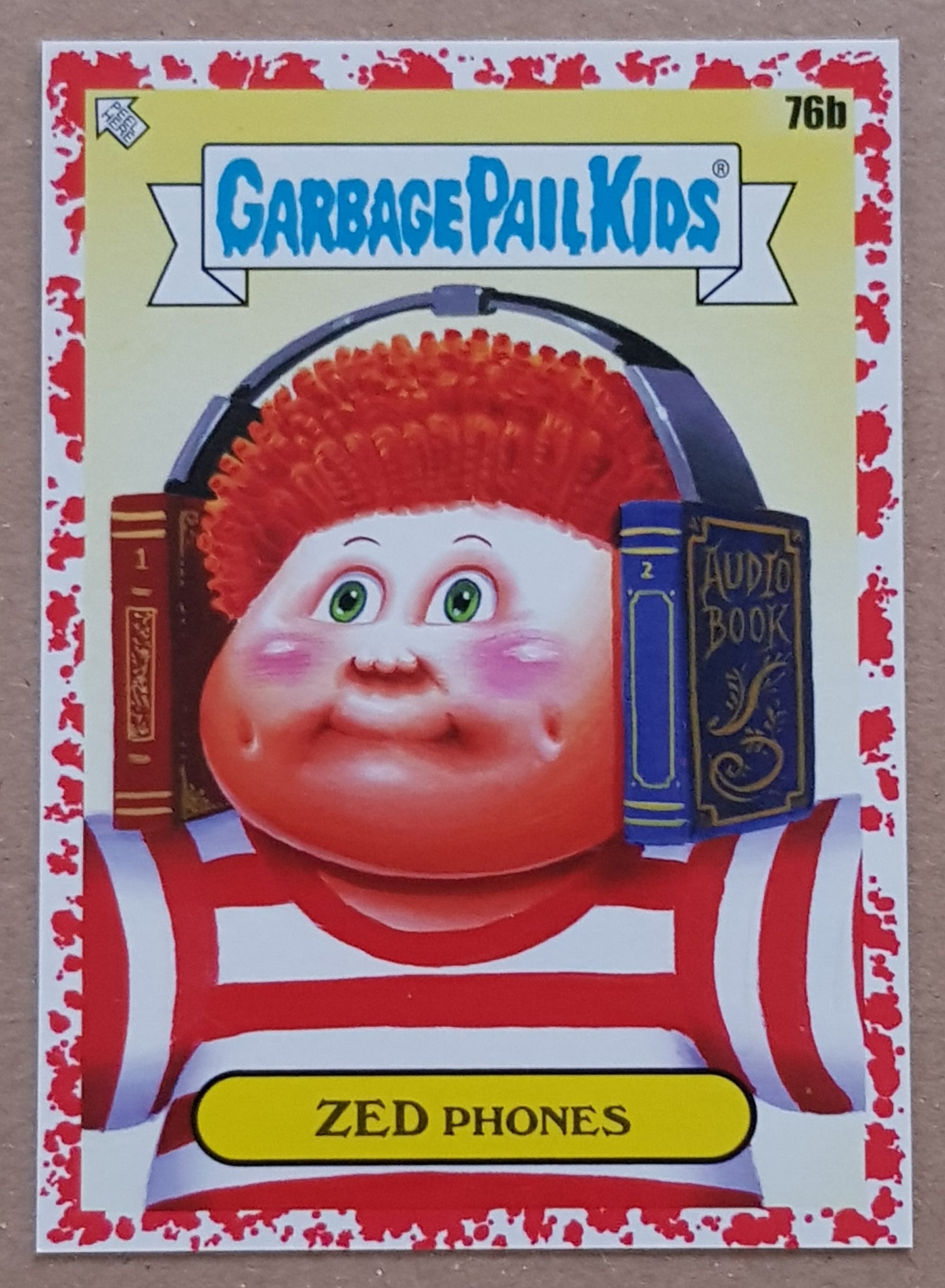 2022 Garbage Pail Kids Book Worms Zed Phones #76b Red Herring Parallel /75 Trading Card