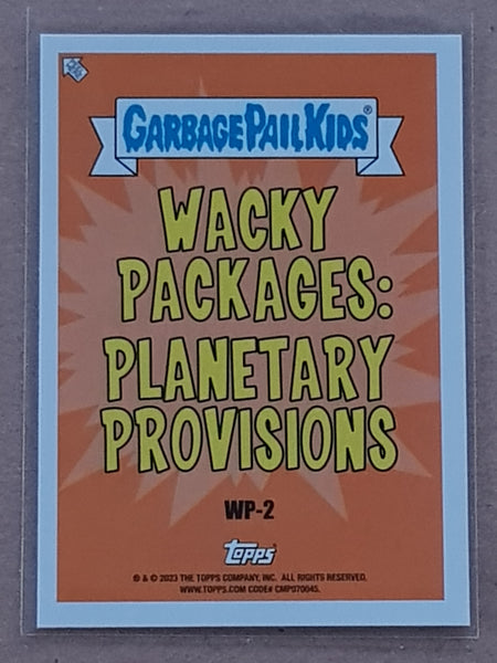 Garbage Pail Kids Intergoolactic Mayhem 'Wacky Packages Planetary Provisions' Martian Assault #WP-2 Insert Card