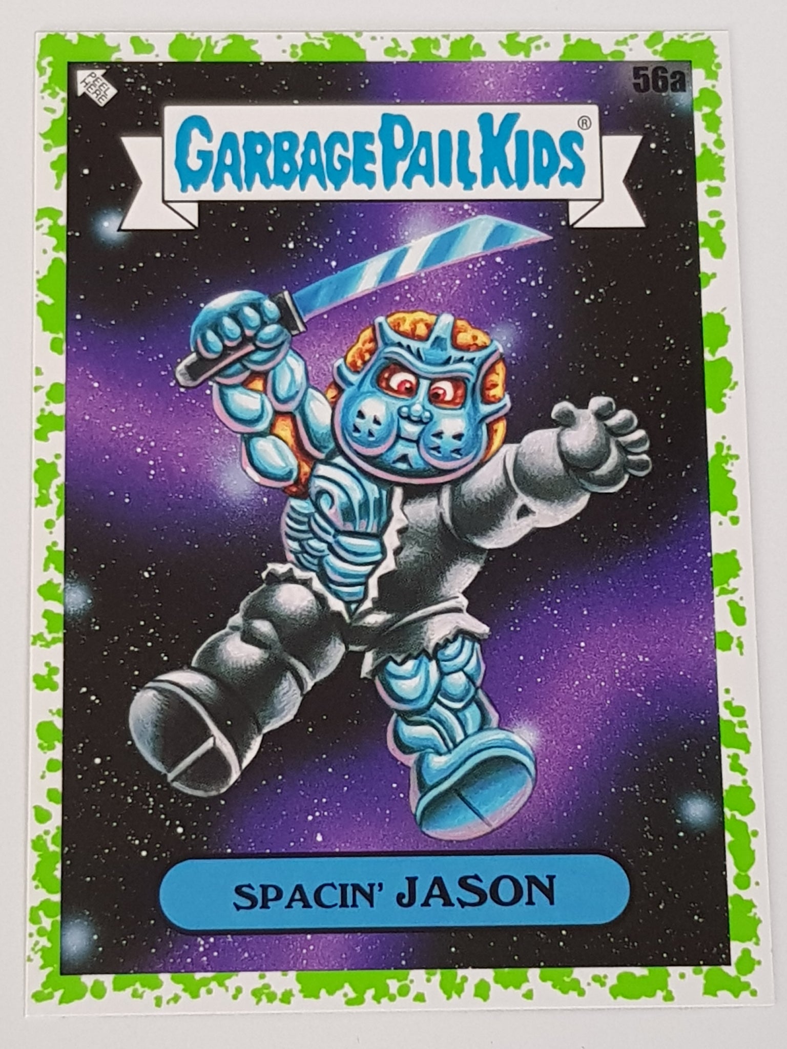 Garbage Pail Kids Intergoolactic Mayhem Spacin' Jason #56a Booger Green Parallel Trading Card