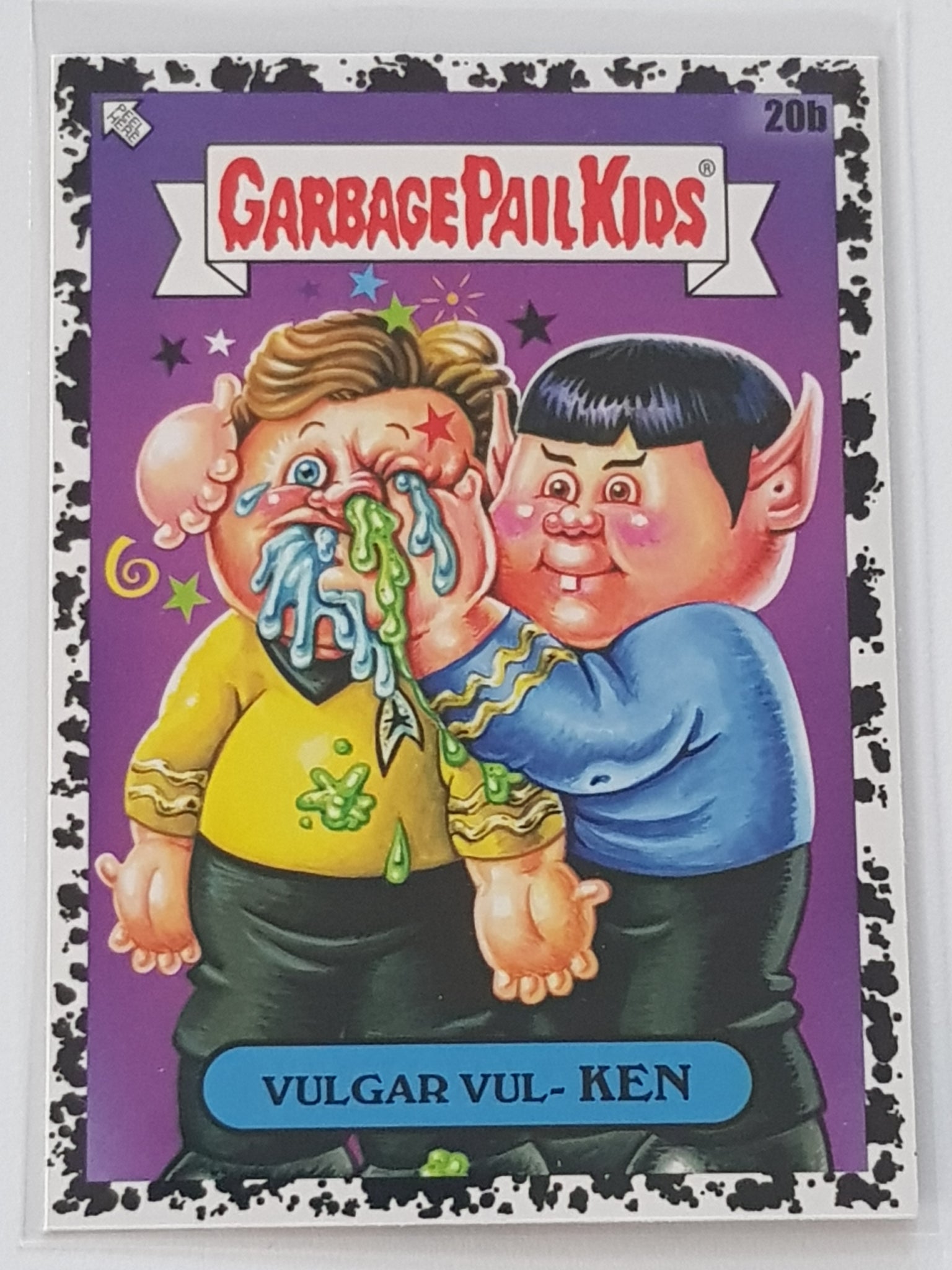 Garbage Pail Kids Intergoolactic Mayhem Vulgar Vul-Ken #20b Black Hole Parallel Trading Card