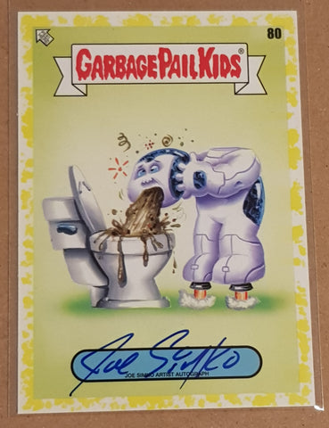 Garbage Pail Kids Intergoolactic Mayhem Barf Bot Bob #80 Joe Simko Gold Parallel /50 Autograph Card