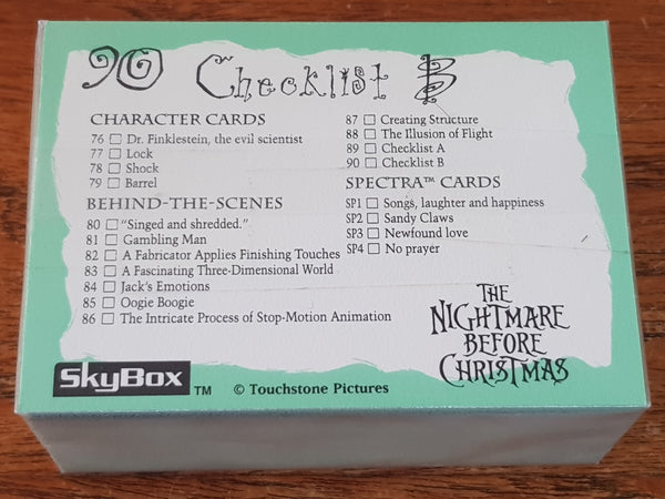 1993 Skybox Nightmare Before Christmas (90) Base Trading Card Set