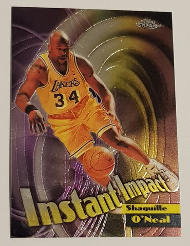 1998-99 Topps Chrome Basketball Instant Impact Shaquille O'Neal #15 Trading Card Insert