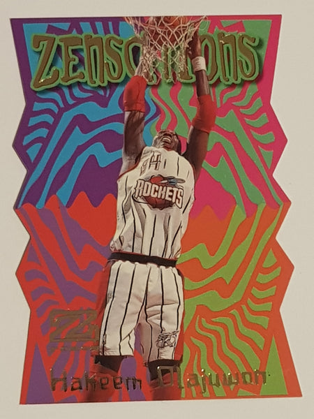 1997-98 Skybox Z-Force Zensations Hakeem Olajuwon #13ZN Die-Cut Trading Card Insert