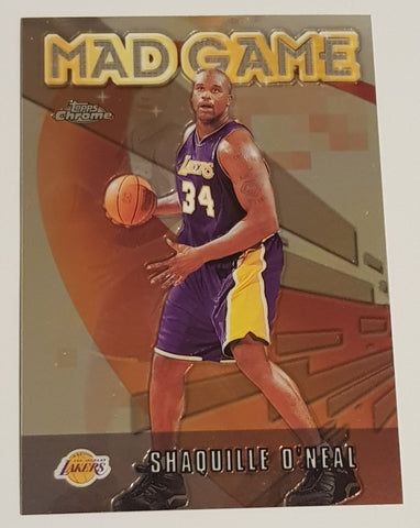 2001-02 Topps Chrome Basketball Mad Game Shaquille O'Neal #MG2 Trading Card Insert