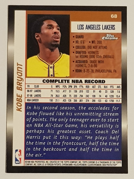 1998-99 Topps Chrome Kobe Bryant #68 Trading Card