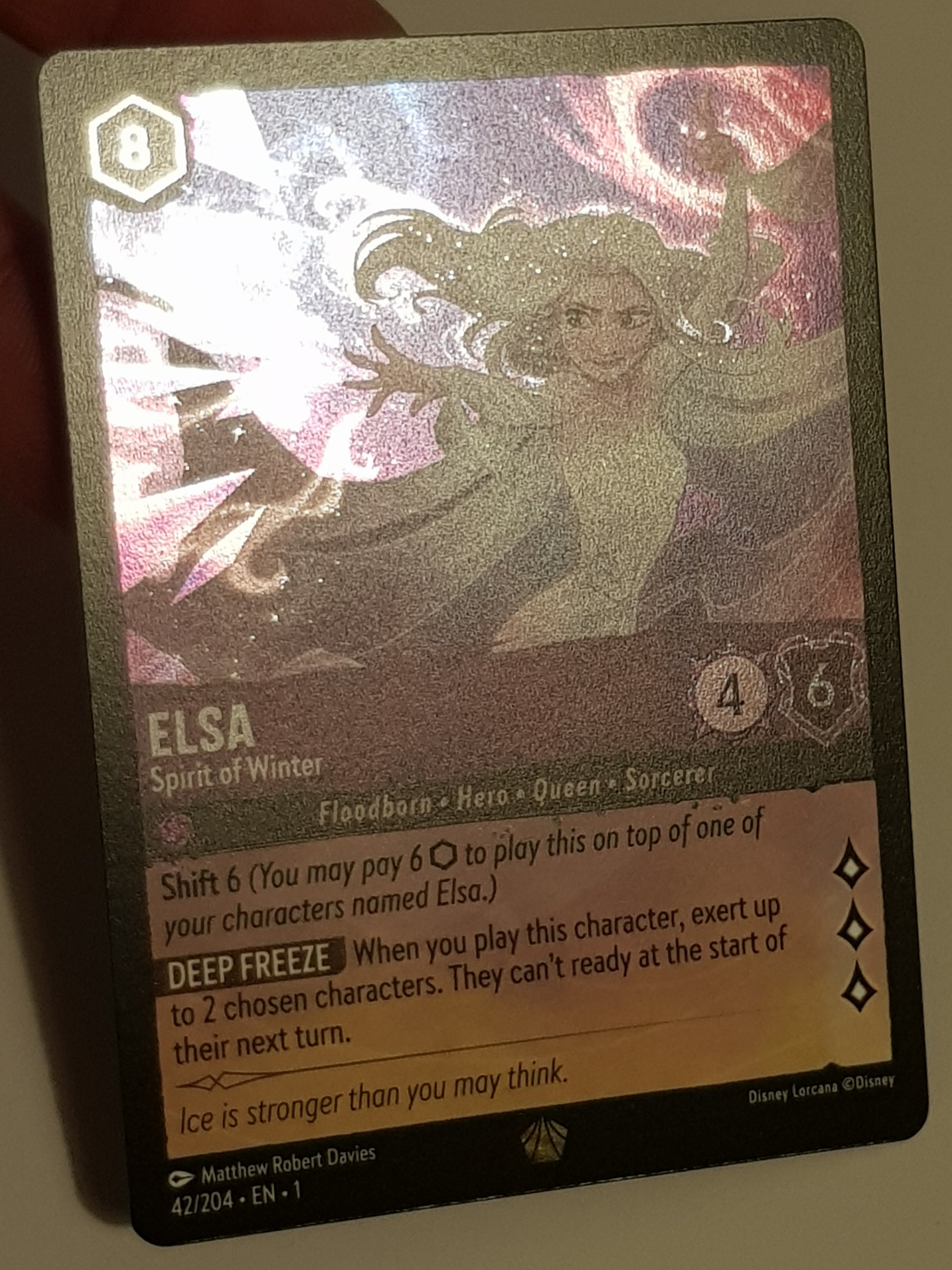 Disney Lorcana the First Chapter Elsa Spirit of Winter #42/204 Legenda Rotterdam Comics Disney Lorcana the First Chapter Elsa Spirit of Winter #42/204 Legenda Rotterdam Comics