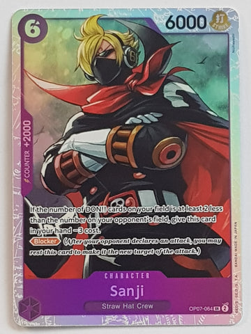 One Piece Card Game OP-07 500 Years in the Future Sanji #OP07-064 SR Foil Trading Card