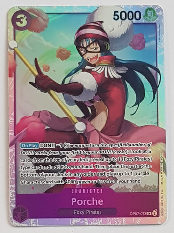 One Piece Card Game OP-07 500 Years in the Future Porche #OP07-072 SR Foil Trading Card