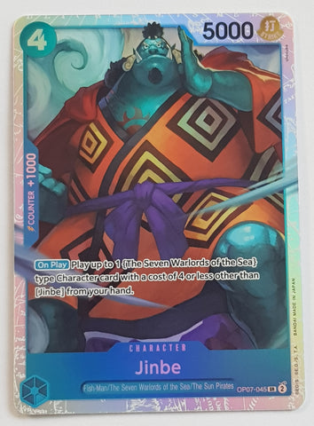 One Piece Card Game OP-07 500 Years in the Future Jinbe #OP07-045 SR Foil Trading Card