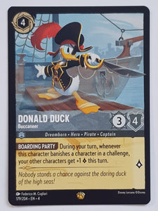 Disney Lorcana Ursula's Return Donald Duck Buccaneer #179/204 Legendary Rare Trading Card