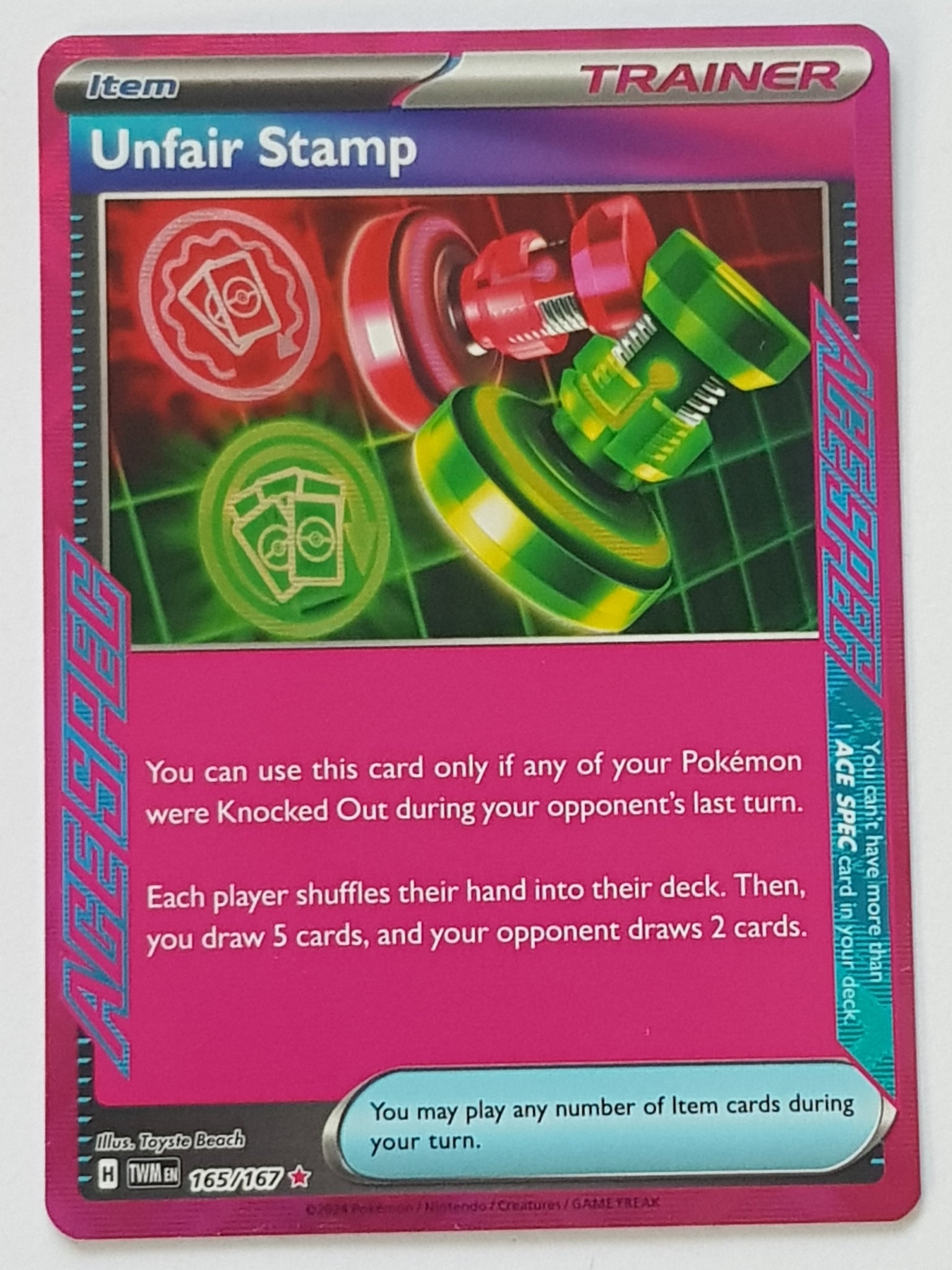 Pokemon Scarlet and Violet Twilight Masquerade Unfair Stamp #165/167 A Rotterdam Comics Pokemon Scarlet and Violet Twilight Masquerade Unfair Stamp #165/167 A Rotterdam Comics