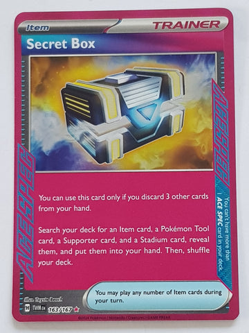 Pokemon Scarlet and Violet Twilight Masquerade Secret Box #163/167 Ace Spec Rare Holo Trading Card