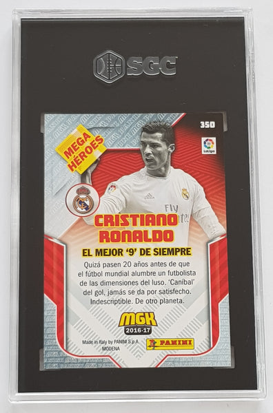 2016-17 Panini MegaCracks Mega Heroes Cristiano Ronaldo #350 SGC 8 Foil Trading Card