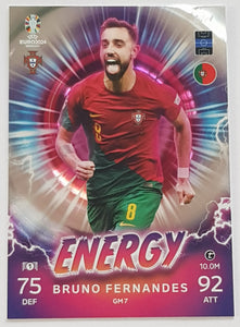 Topps Match Attax UEFA Euro 2024 Bruno Fernandes Energy #GM7 Trading Card